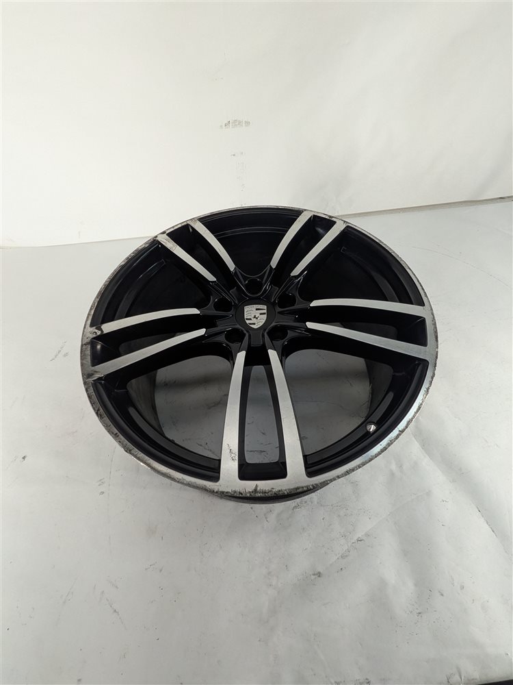 Thumbnail 22: 16 PORSCHE CAYENNE 958 22X10 AFTERMARKET TWIN 5 SPOKE BLACK MACHINED WHEEL SET/4