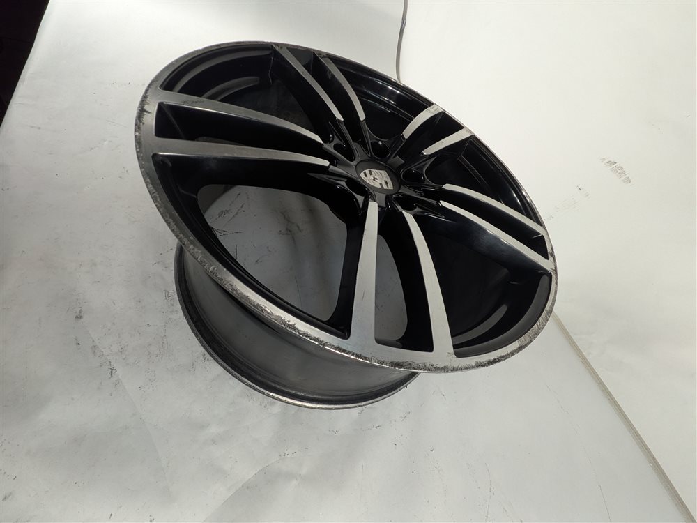 Thumbnail 23: 16 PORSCHE CAYENNE 958 22X10 AFTERMARKET TWIN 5 SPOKE BLACK MACHINED WHEEL SET/4