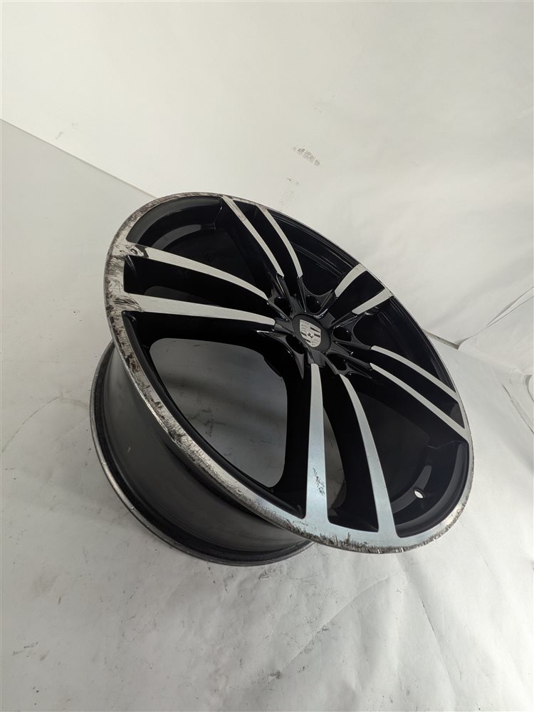 Thumbnail 24: 16 PORSCHE CAYENNE 958 22X10 AFTERMARKET TWIN 5 SPOKE BLACK MACHINED WHEEL SET/4