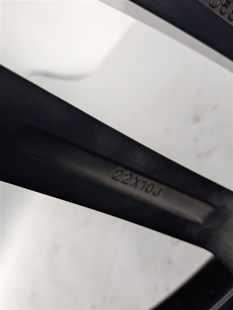 Thumbnail 29: 16 PORSCHE CAYENNE 958 22X10 AFTERMARKET TWIN 5 SPOKE BLACK MACHINED WHEEL SET/4