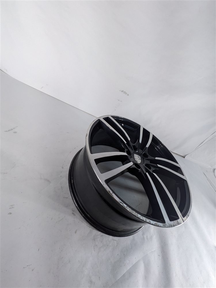 Thumbnail 6: 16 PORSCHE CAYENNE 958 22X10 AFTERMARKET TWIN 5 SPOKE BLACK MACHINED WHEEL SET/4