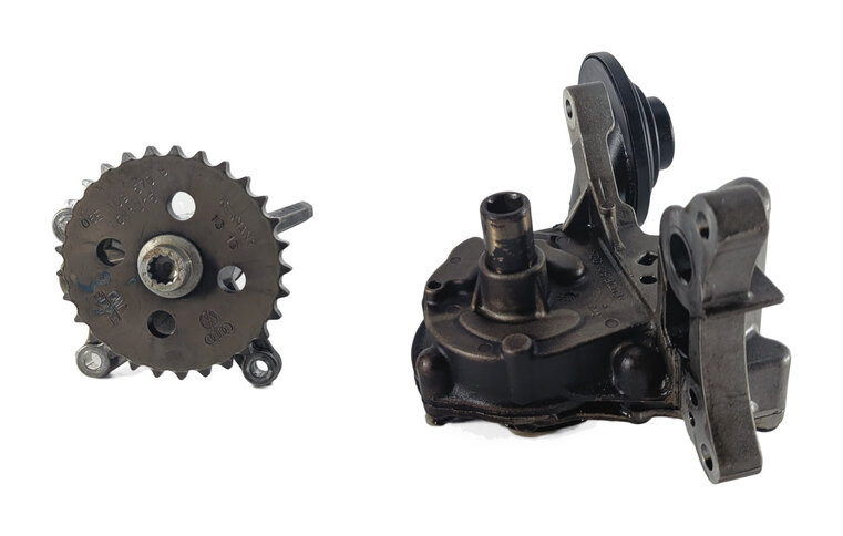 Thumbnail 5: 11-18 PORSCHE CAYENNE HYBRID 958 3.0L M06.EC ENGINE OIL PUMP w/ SHAFT SPROCKET