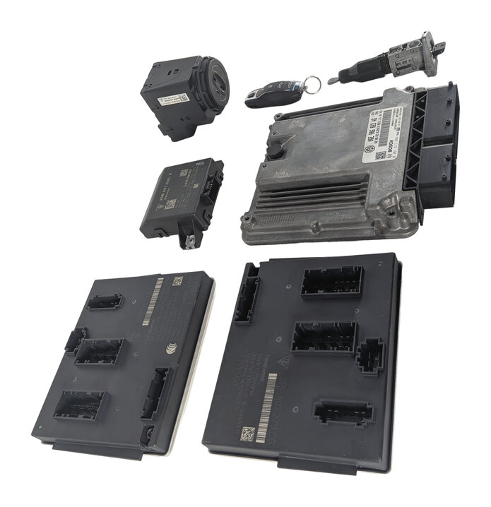 Thumbnail 7: 11-18 PORSCHE CAYENNE HYBRID 958 3.0L M06.EC ECM BCM GATEWAY IGNITION KEY SET/8