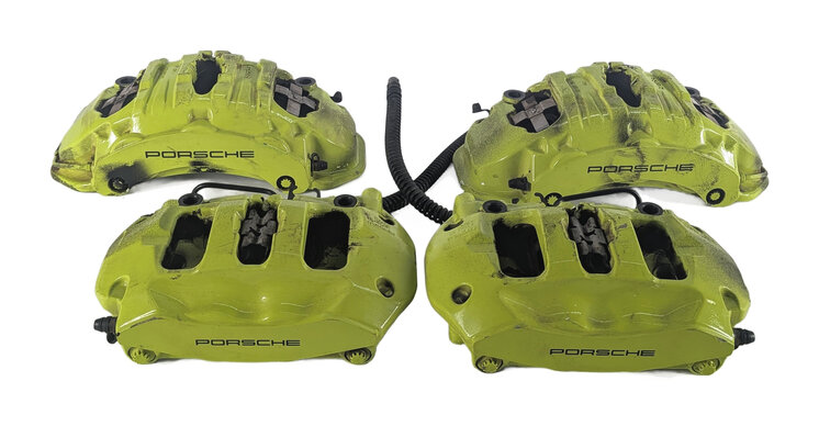 Thumbnail 2: 15-18 PORSCHE CAYENNE HYBRID 958 FRONT REAR LEFT RIGHT BREMBO BRAKE CALIPER SET