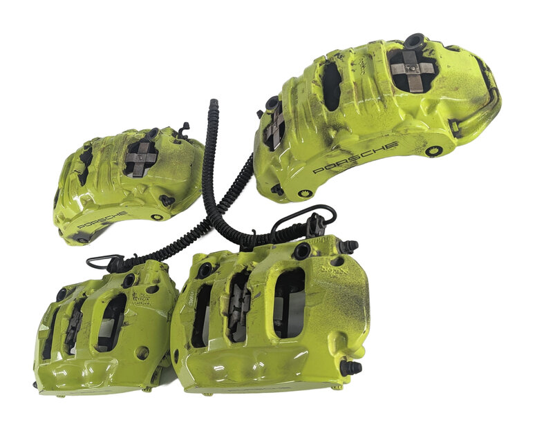 Thumbnail 4: 15-18 PORSCHE CAYENNE HYBRID 958 FRONT REAR LEFT RIGHT BREMBO BRAKE CALIPER SET
