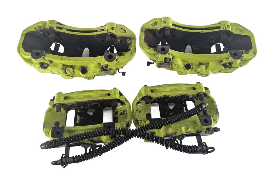 Thumbnail 7: 15-18 PORSCHE CAYENNE HYBRID 958 FRONT REAR LEFT RIGHT BREMBO BRAKE CALIPER SET
