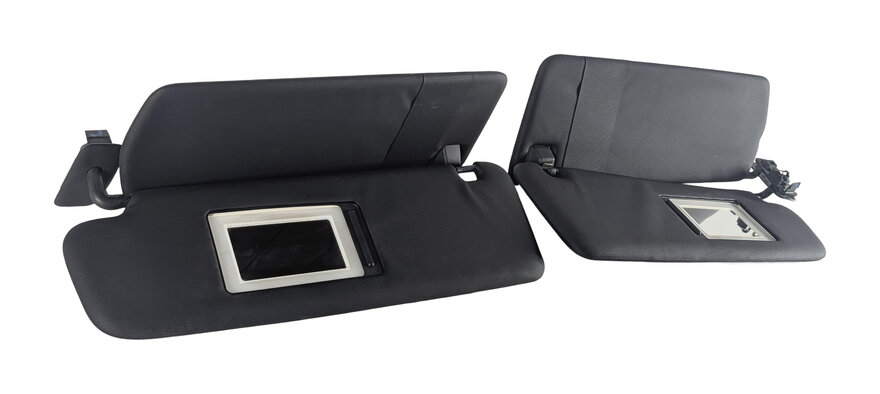15-18 PORSCHE CAYENNE 958 FRONT LEFT & RIGHT SUNVISOR VISOR SET (Black)
