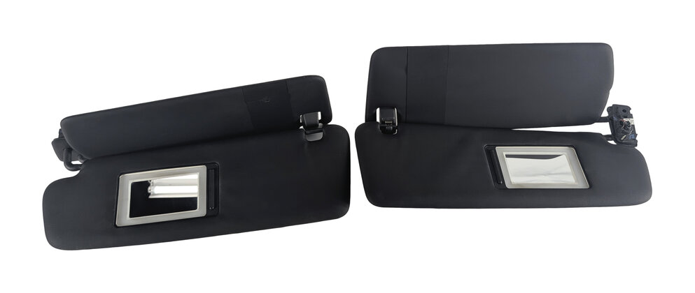 Thumbnail 3: 15-18 PORSCHE CAYENNE 958 FRONT LEFT & RIGHT SUNVISOR VISOR SET (Black)
