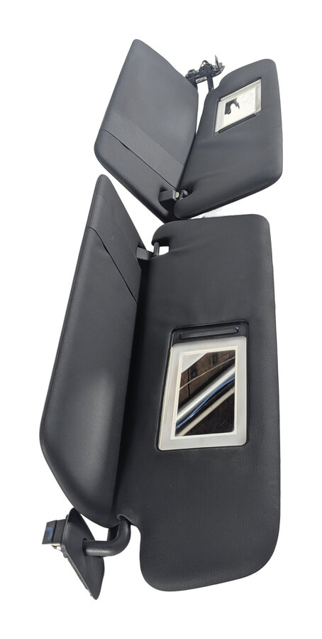 Thumbnail 4: 15-18 PORSCHE CAYENNE 958 FRONT LEFT & RIGHT SUNVISOR VISOR SET (Black)