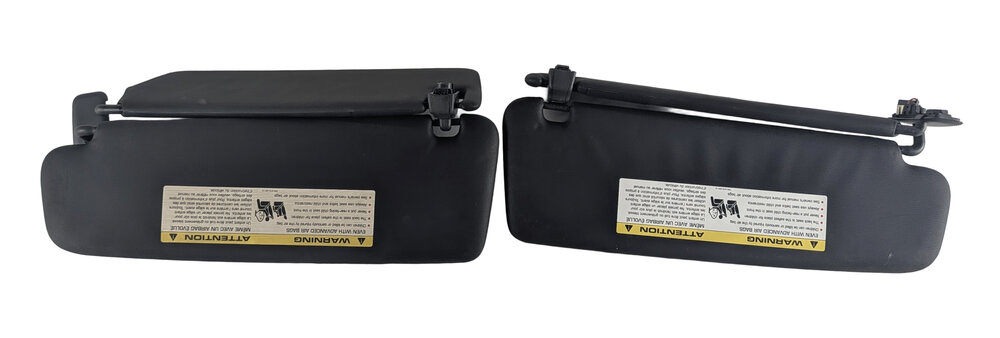 Thumbnail 6: 15-18 PORSCHE CAYENNE 958 FRONT LEFT & RIGHT SUNVISOR VISOR SET (Black)