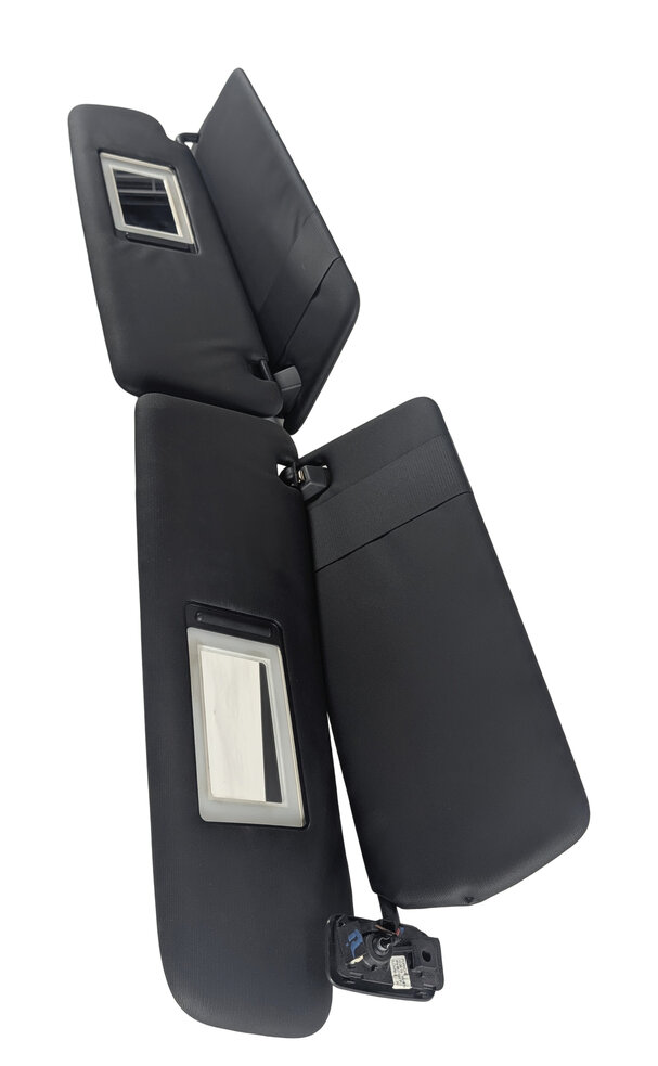 Thumbnail 7: 15-18 PORSCHE CAYENNE 958 FRONT LEFT & RIGHT SUNVISOR VISOR SET (Black)