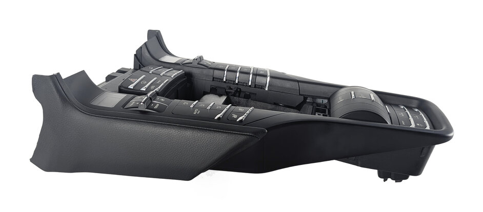 Thumbnail 3: 11-18 CAYENNE (958) FRONT CONSOLE HEATER AC CLIMATE SHIFT TERRAIN CONTROL PANEL
