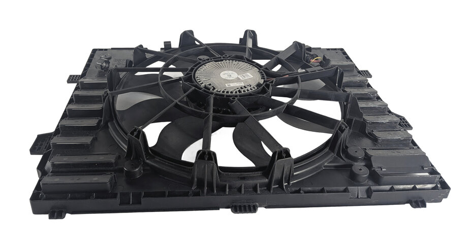 Thumbnail 2: 2011-2018 PORSCHE CAYENNE HYBRID (958) RADIATOR COOLING FAN w/ SHROUD