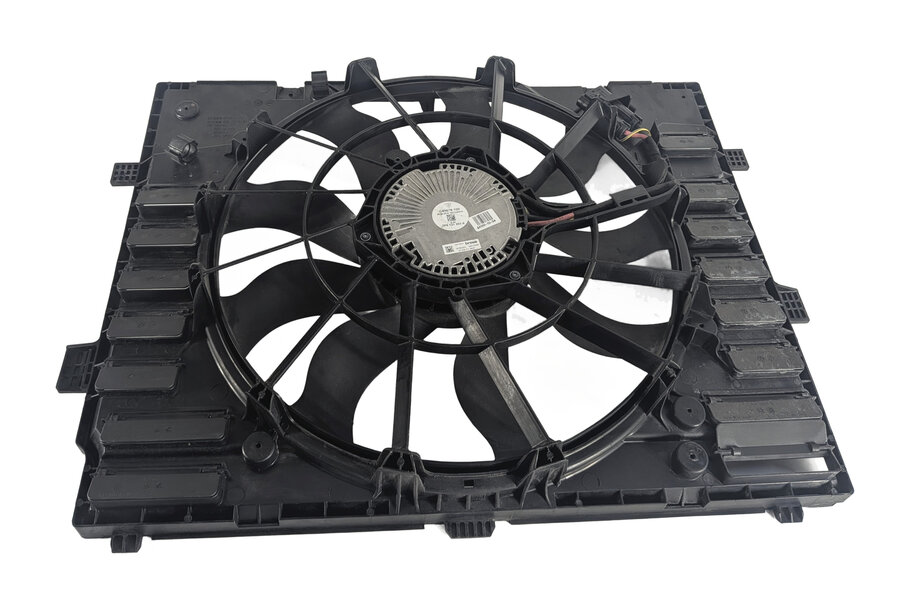 Thumbnail 3: 2011-2018 PORSCHE CAYENNE HYBRID (958) RADIATOR COOLING FAN w/ SHROUD