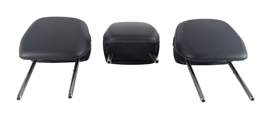 Thumbnail 2: 11-18 PORSCHE CAYENNE (958 970 G1) REAR LEFT RIGHT CENTER HEADREST SET 3 (Black)
