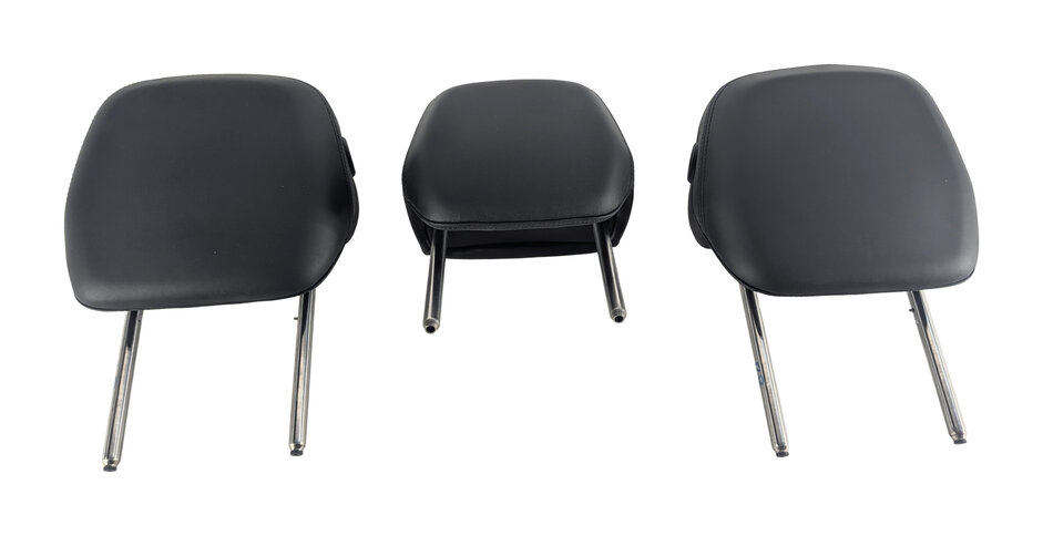 Thumbnail 3: 11-18 PORSCHE CAYENNE (958 970 G1) REAR LEFT RIGHT CENTER HEADREST SET 3 (Black)