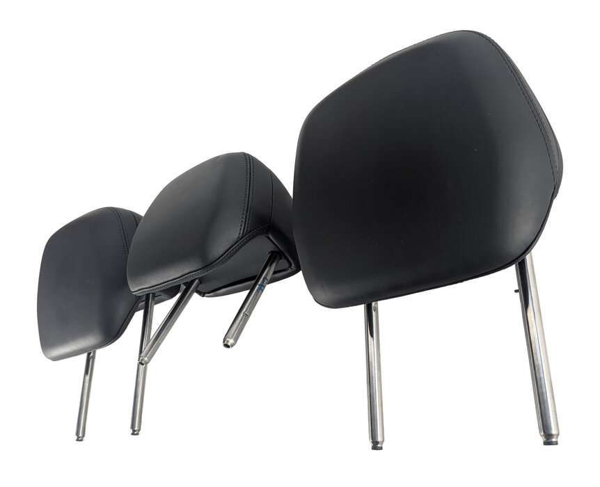 Thumbnail 4: 11-18 PORSCHE CAYENNE (958 970 G1) REAR LEFT RIGHT CENTER HEADREST SET 3 (Black)