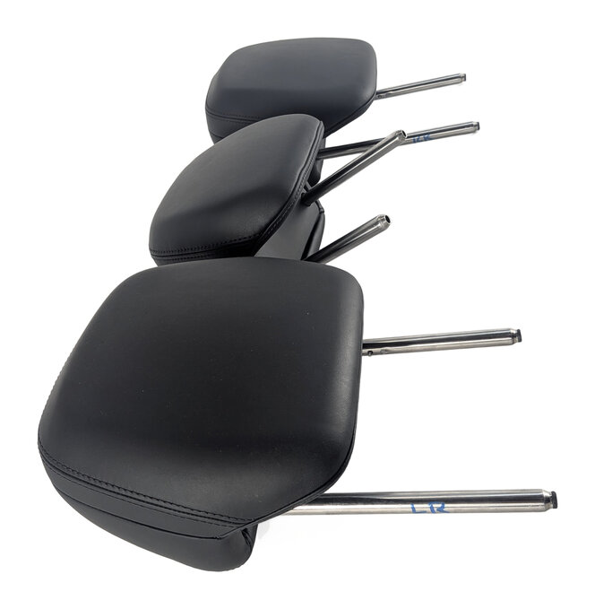 Thumbnail 5: 11-18 PORSCHE CAYENNE (958 970 G1) REAR LEFT RIGHT CENTER HEADREST SET 3 (Black)