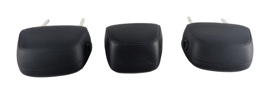 Thumbnail 6: 11-18 PORSCHE CAYENNE (958 970 G1) REAR LEFT RIGHT CENTER HEADREST SET 3 (Black)