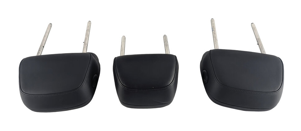 Thumbnail 7: 11-18 PORSCHE CAYENNE (958 970 G1) REAR LEFT RIGHT CENTER HEADREST SET 3 (Black)