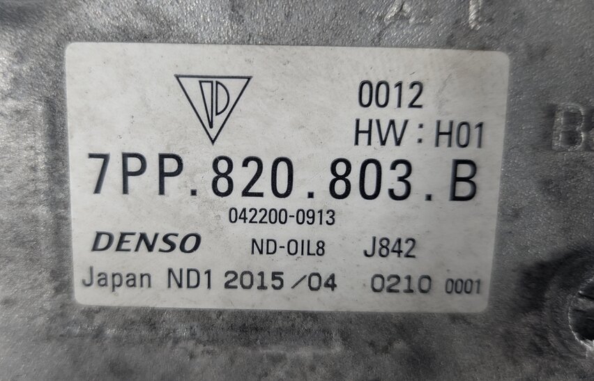 Thumbnail 9: 11-18 PORSCHE CAYENNE HYBRID (958) 3.0L ELECTRIC A/C COMPRESSOR PUMP 7PP820803B