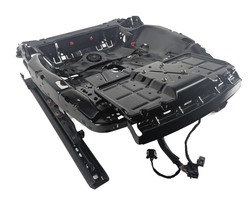 15-18 PORSCHE CAYENNE (958) FRONT LEFT DRIVER 14-WAY MEMORY SEAT TRACK w/ MOTORS
