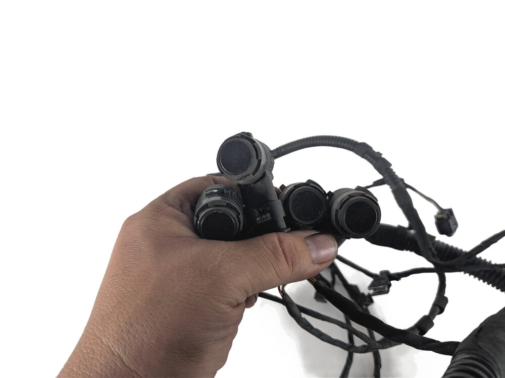Thumbnail 6: 2016 PORSCHE CAYENNE (958) FRONT PARK ASSIST PDC SENSOR SET/4 w/ HARNESS (Black)