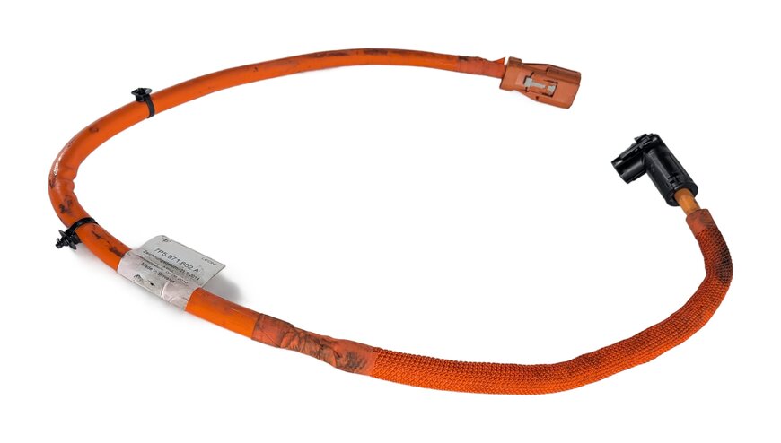 Thumbnail 8: 2016 PORSCHE CAYENNE (958) HYBRID HV HIGH VOLTAGE BATTERY POWER CABLE WIRE LEAD