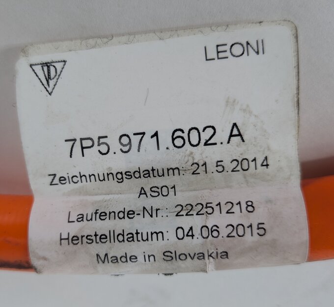 Thumbnail 9: 2016 PORSCHE CAYENNE (958) HYBRID HV HIGH VOLTAGE BATTERY POWER CABLE WIRE LEAD