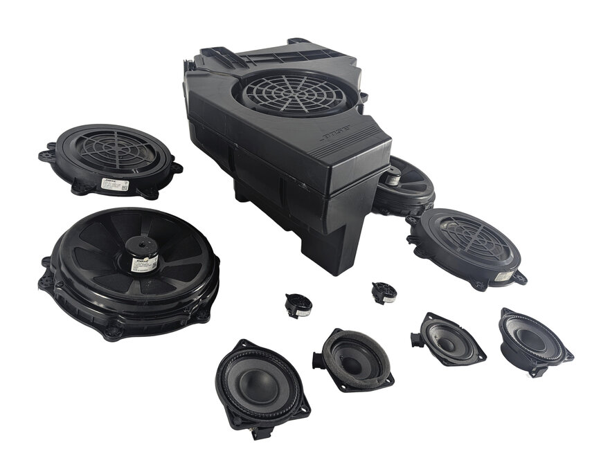 2016 PORSCHE CAYENNE (958) BOSE AUDIO SOUND SYSTEM SPEAKER SET/11 w/ SUBWOOFER