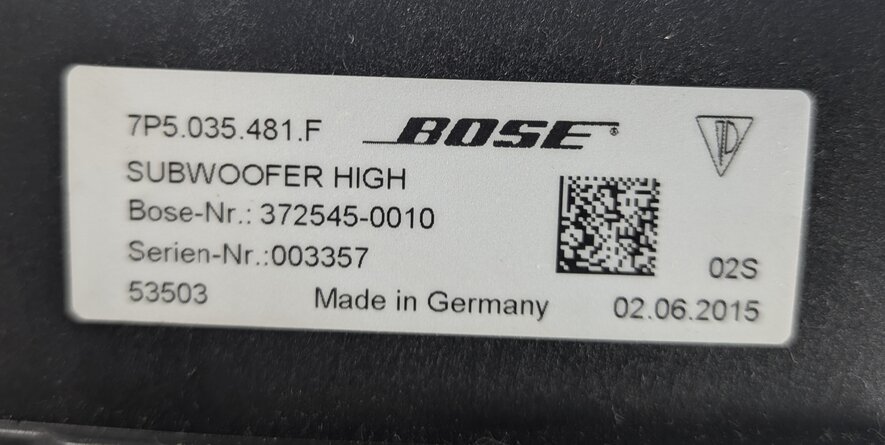 Thumbnail 17: 2016 PORSCHE CAYENNE (958) BOSE AUDIO SOUND SYSTEM SPEAKER SET/11 w/ SUBWOOFER