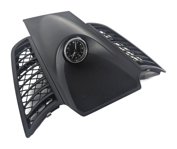 2016 PORSCHE CAYENNE (958) DASH TOP CENTER SPEAKER GRILLE w/ SPORT CHRONO CLOCK