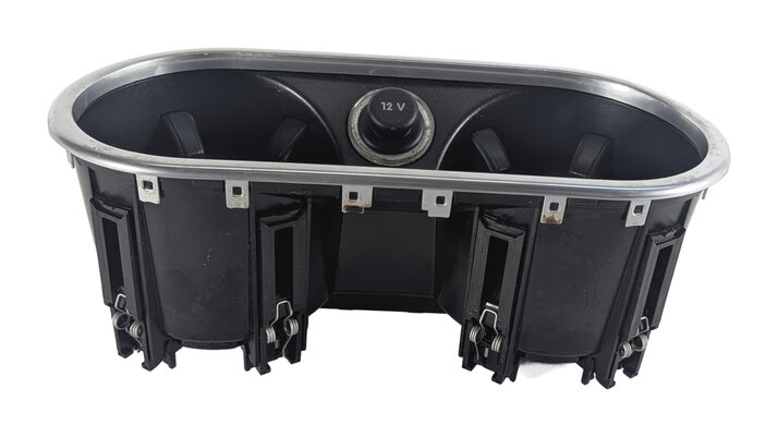Thumbnail 2: 2016 PORSCHE CAYENNE (958) CENTER CONSOLE DUAL CUP HOLDER w/ 12V POWER OUTLET