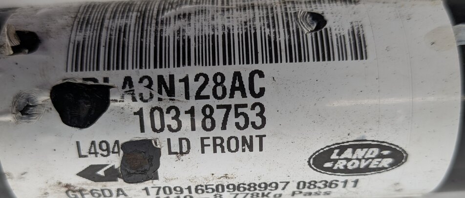 Thumbnail 8: 14-20 RANGE ROVER SPORT (L494) FRONT RIGHT PASSENGER AXLE SHAFT (1 SPEED T-CASE)