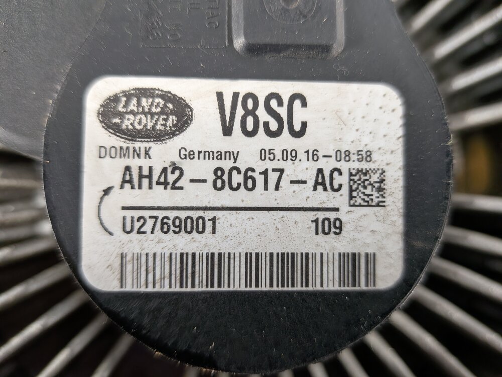Thumbnail 9: 10-18 RANGE ROVER SPORT (L320 L322 L405 L494) SUPERCHARGED COOLING FAN w/ CLUTCH