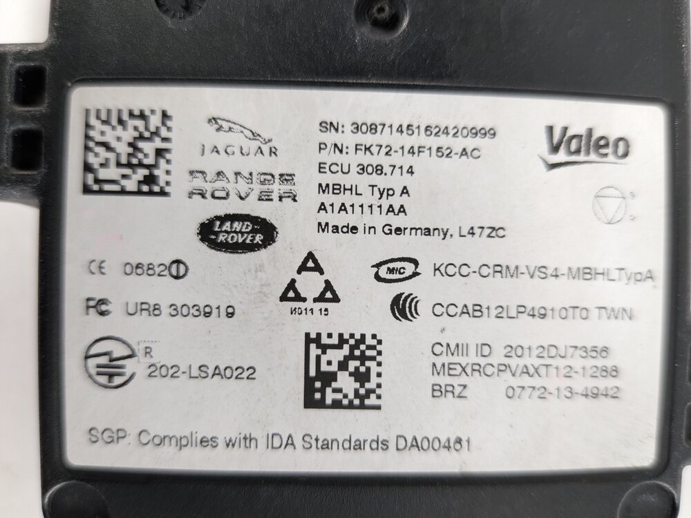 Thumbnail 9: 15-17 RANGE ROVER SPORT EVOQUE (L494 L538) REAR BLIND SPOT RADAR SENSOR MODULE