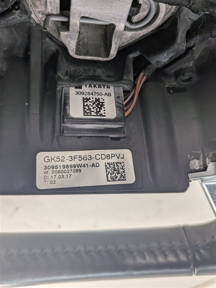 Thumbnail 12: 17-20 ROVER DISCOVERY (L462) HEATED STEERING w/SHIFT PADDLES GRAY STITCH (Black)