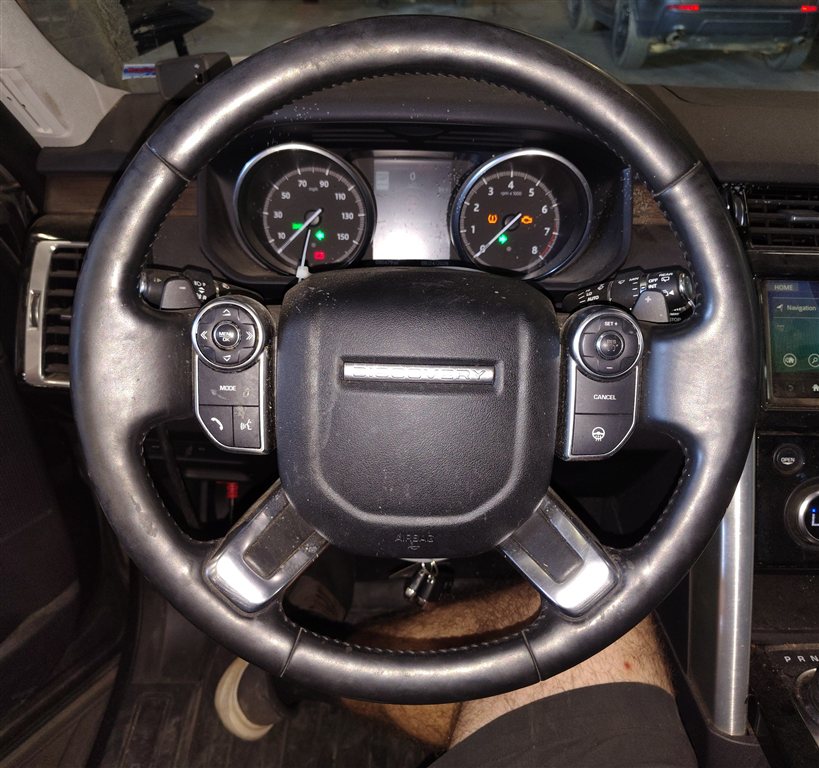 Thumbnail 2: 17-20 ROVER DISCOVERY (L462) HEATED STEERING w/SHIFT PADDLES GRAY STITCH (Black)
