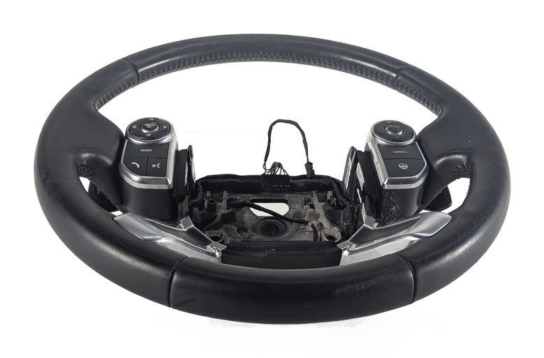 Thumbnail 3: 17-20 ROVER DISCOVERY (L462) HEATED STEERING w/SHIFT PADDLES GRAY STITCH (Black)