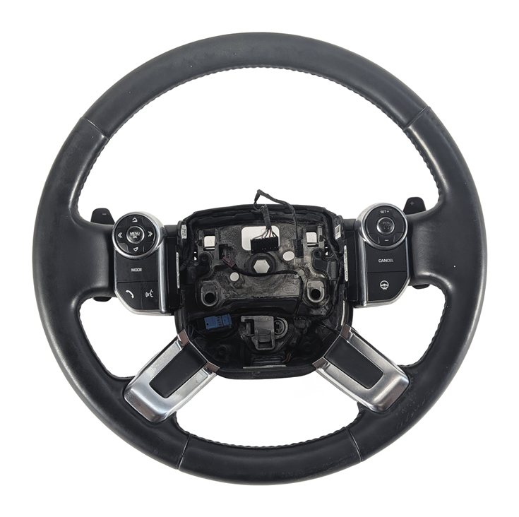 Thumbnail 4: 17-20 ROVER DISCOVERY (L462) HEATED STEERING w/SHIFT PADDLES GRAY STITCH (Black)