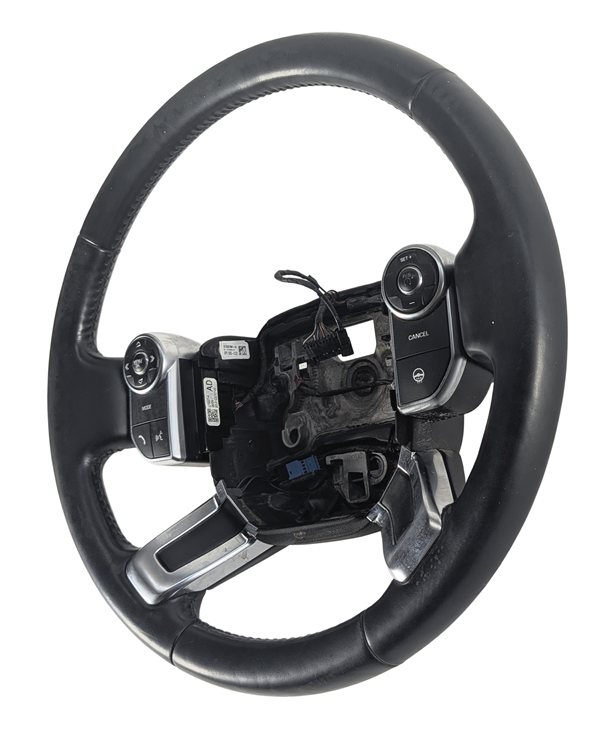 Thumbnail 6: 17-20 ROVER DISCOVERY (L462) HEATED STEERING w/SHIFT PADDLES GRAY STITCH (Black)