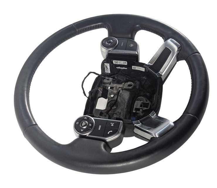 Thumbnail 7: 17-20 ROVER DISCOVERY (L462) HEATED STEERING w/SHIFT PADDLES GRAY STITCH (Black)