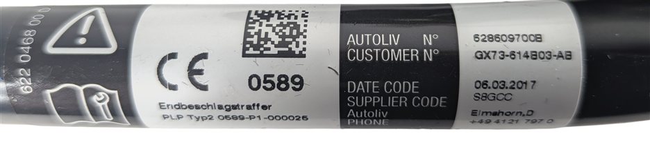 Thumbnail 9: 17-19 LAND ROVER DISCOVERY L462 FRONT LEFT DRIVER SEATBELT RETRACTOR (Black)