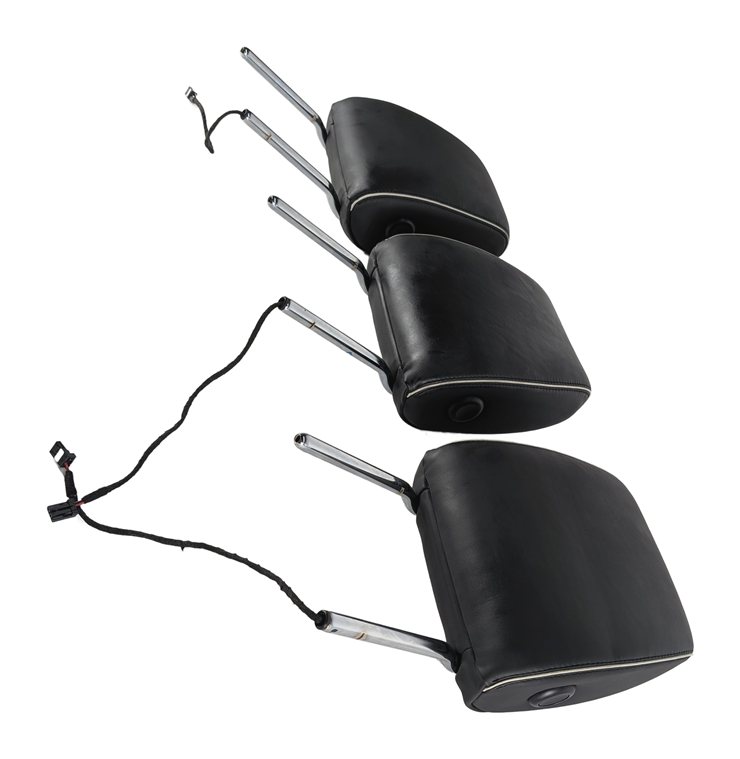 Thumbnail 4: 17-23 LAND ROVER DISCOVERY (L462) REAR 2ND ROW POWER SEAT HEADREST SET/3 (Black)