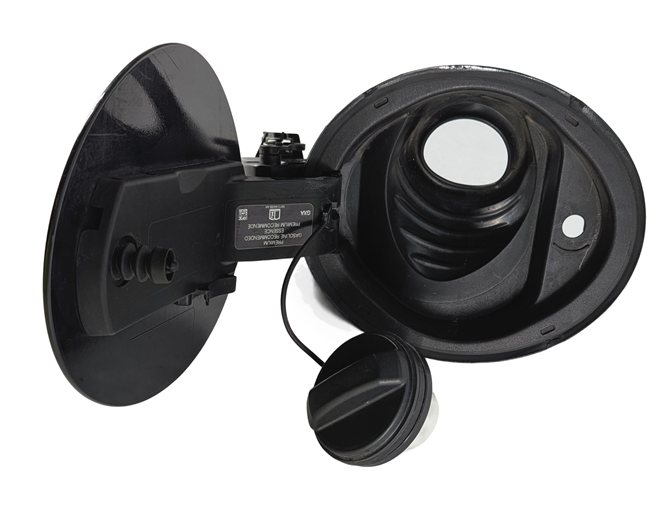 Thumbnail 5: 17-23 LAND ROVER DISCOVERY L462 REAR FUEL GAS TANK DOOR w/ HOUSING & CAP (Black)
