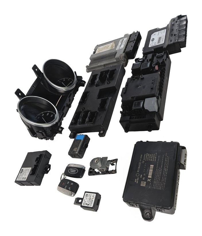 Thumbnail 10: 2017 LAND ROVER DISCOVERY L462 3.0L AJ126 ECM BCM CLUSTER KEY IMMOBILIZER SET/12