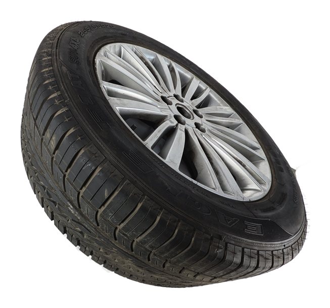 Thumbnail 5: 17-20 LAND ROVER DISCOVERY L462 20X8.5 SPLIT SPOKE WHEEL w/ TIRE SPARKLE SILVER