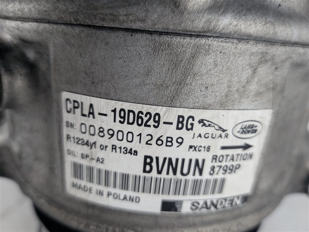 Thumbnail 9: 10-20 JAGUAR XE XF XJ LR4 RANGE ROVER SPORT (L320 L322 L405 L494) A/C COMPRESSOR