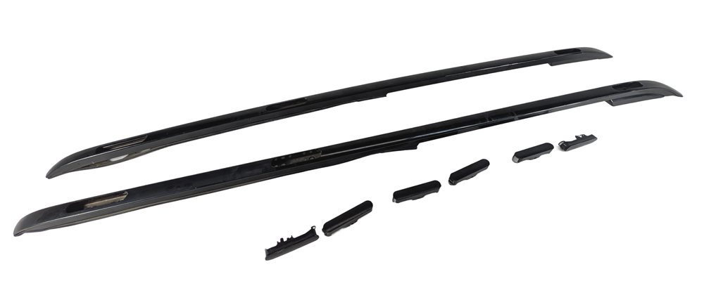 2017 LAND ROVER DISCOVERY (L462) LEFT & RIGHT ROOF RACK SIDE RAIL SET/2 BLACK