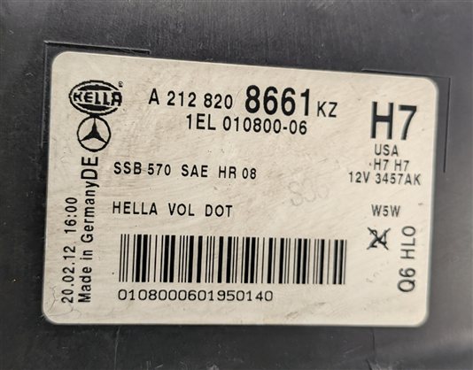 Thumbnail 8: 2010-2013 MERCEDES BENZ E300 E350 E400 E550 (W212) RIGHT HALOGEN HEADLIGHT LAMP